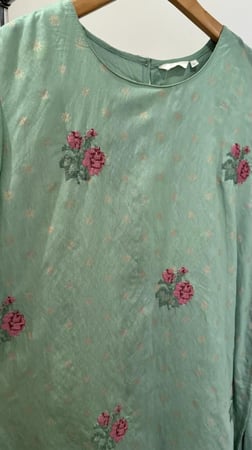 فستان قطن هندي mint green