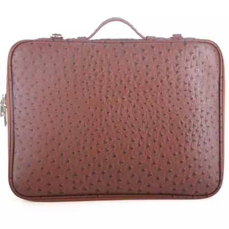 Briefcase | brown ostrich
