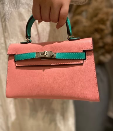 سمول هاندباق Pink & green 22cm