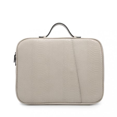 Briefcase | beige python