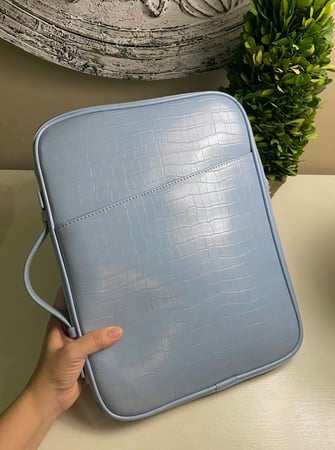 Briefcase | baby blue croc