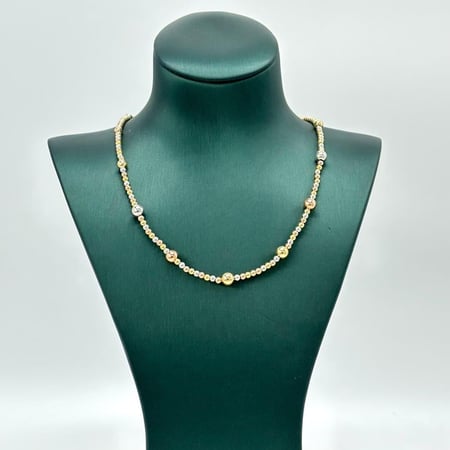 عقد ذهب مكس ايطالي عيار 18 من مجوهرات الشلوي