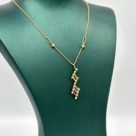 عقد ذهب اصفر ايطالي عيار  18 من مجوهرات الشلوي