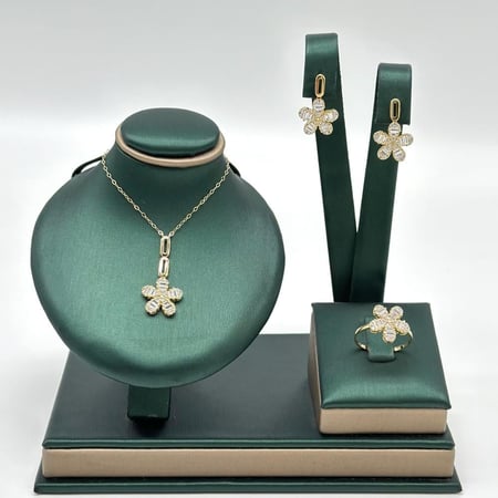 نصف طقم ذهب اصفر عيار 18 من مجوهرات الشلوي