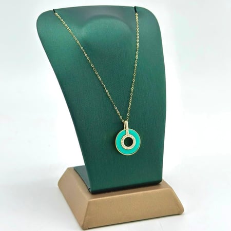 عقد ذهب أصفر عيار18 من مجوهرات الشلوي -18 K yellow gold necklace from