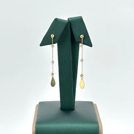 طقم ذهب ناعم على شكل دمعات ( 8.0 جرام - عيار 18 - SE00233 )