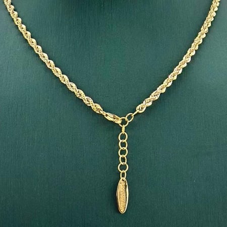عقد ذهب أصفر عيار 18 من مجوهرات الشلوي