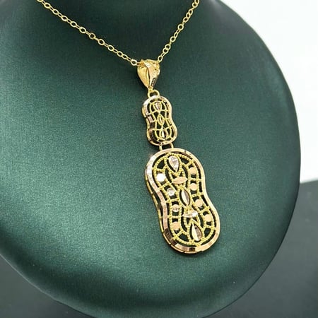 عقد ذهب اصفر عيار21 من مجوهرات الشلوي