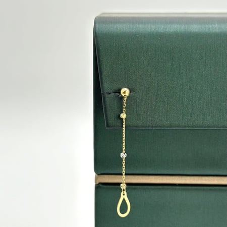 حلق ذهب اصفر إيطالي عيار18 من مجوهرات الشلوي