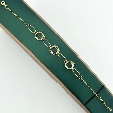 سوارة ذهب اصفر ايطالي عيار18 من مجوهرات الشلوي