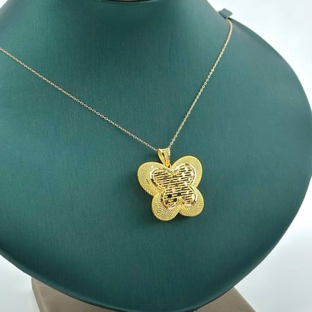 عقد ذهب اصفر بدون فصوص عيار21 من مجوهرات الشلوي