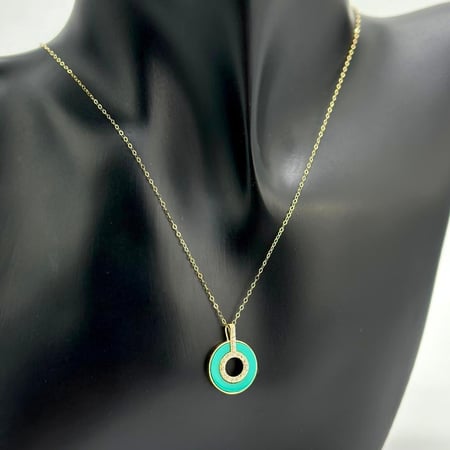 عقد ذهب أصفر عيار18 من مجوهرات الشلوي -18 K yellow gold necklace from
