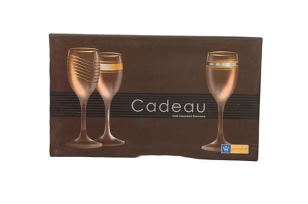 طقم كاسات عصير زجاج شفاف – تصميم راقٍ من Cadeau