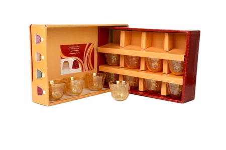 طقم فناجين قهوة زجاجية فاخرة – 12 قطعة من آل الغرب