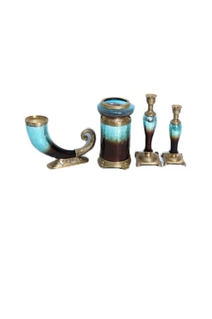 طقم فازات نحاس هندية – فخامة تراثية بلمسة راقية