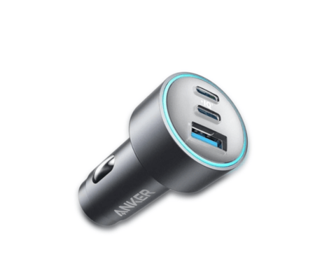 انكر - شاحن سياره بقوة 67 واط بمنفذين تايب سي و منفذ يو اس بي - اسود