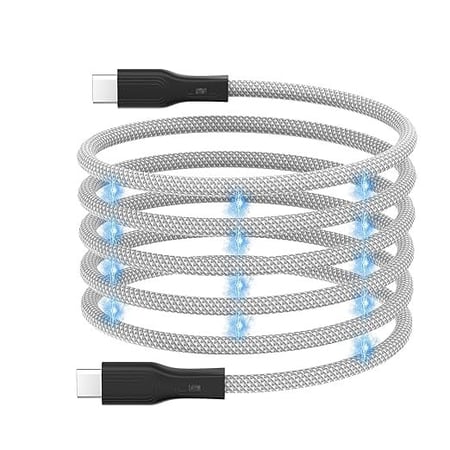 كيبل شاحن مغناطيسي USB C الى USB C