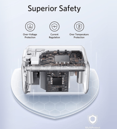 انكر - شاحن جداري بمنفذ pd شحن سريع قوه 30W