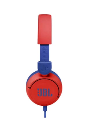 Jr 310 سماعات رأس سلكية للأطفال مع صوت آمن - ميكروفون مدمج - عصابة رأس مبطنة - وسادة أذن - كابل مسطح