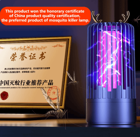 عرض 2 مصباح قاتل البعوض، 3000 فولت 360 درجة، صاعق الحشرات،