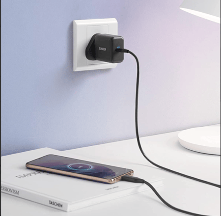 انكر - شاحن جداري بمنفذ pd شحن سريع قوه 30W
