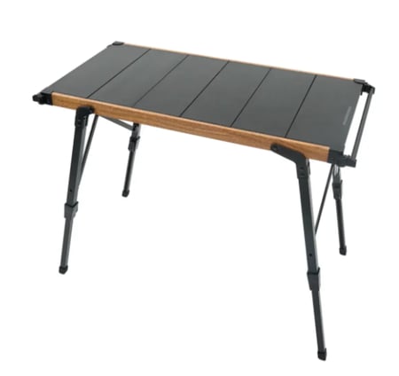 طاولة طبخ للتخييم مع موقدين مزدوجين من بورودو لايف ستايل - أسود