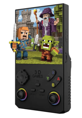 جهاز الألعاب المحمول الكلاسيكي من Porodo بشاشة مربعة مقاس أربع بوصات