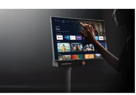 جهاز Powerology TouchVision Pro المحمول الذكي بشاشة لمس عالية الدقة بالكامل يعمل بنظام A