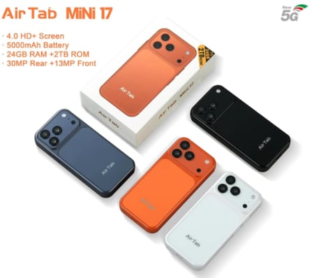 شبية الايفون 17 برو ماكس MINI بذاكرة 2تيرا + 24 رام