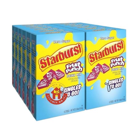 نكهة فواكة مشكلة حامضة - 12 علبه - Starburst