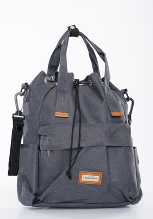 حقيبة أمومة بسعة كبيرة وتصميم عصري للأمهات العصريات رمادية