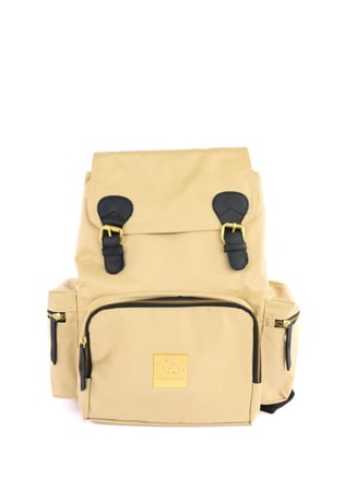 شنطة تغيير حفاضات جلد بتصميم فاخر وأنيق لحمل مستلزمات الطفل بسهولة