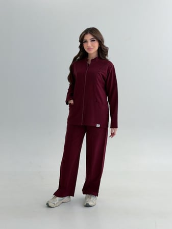 جاكيت طبي نسائي لون عنابي 2