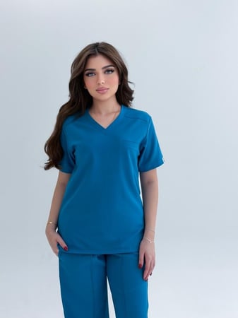 سكراب طبي نسائي لون تركواز غامق 2