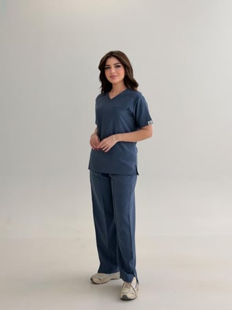 سكراب نسائي لون ستيل بلو