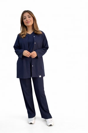 جاكيت طبي نسائي لون كحلي 2