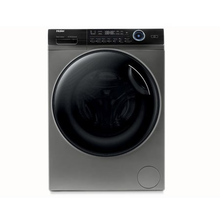 غسالة ملابس هاير 10 كيلو تنشيف 100% فتحة أمامية سلفر | HWD100-B14979S8