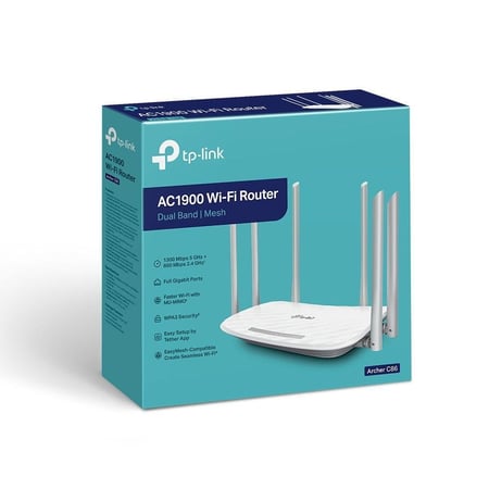 راوتر تي بي لينك  مقوي شبكة واي فأي TP-Link ARCHER C86 AC1900 Wireless MU-MIMO Wi-Fi Router