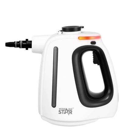 ويننج ستار جهاز تنظيف البخار , لتنظيف الزوايا الصعبة والأسطح المتنوعة , إزالة الدهون , إزالة البكتيريا والجراثيم بنسبة 99.9٪ , تعقيم بدرجة حرارة عالية , 1350 واط , ابيض , ST-4607
