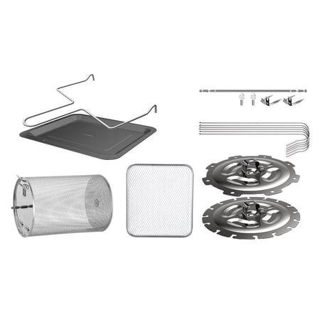 ويننج ستار , قلاية هوائية , سعة 12 لتر , ديجيتال , مع شواية وسلة طعام مقاومة للالتصاق , 1800 واط , اسود فضي , م/ ST-9686