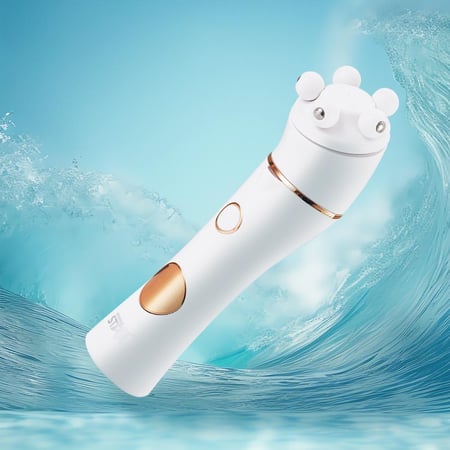 ويننج ستار جهاز إزالة الشعر , ملحقات ماكينة حلاقة , جهاز تلميع البشرة , رأس تدليك , فرشاة تنظيف الوجه , 5 واط , ابيض , م/ ST-5820