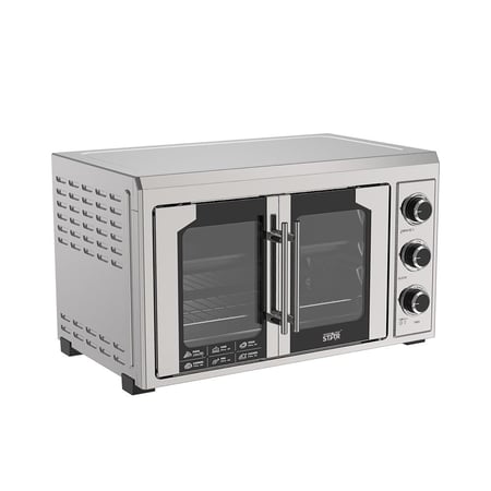 ويننج ستار ، فرن كهربائي , سعة 45 لتر , باب فرنسي زجاجي , صينية خبز , صينية بيتزا , شواية دوارة , إضاءة داخلية , 2000 واط , فضي , م/ ST-9850