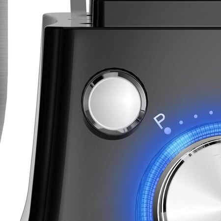 ويننج ستار عجانة كهربائية , سعة 5 لتر ,  6 سرعات مع النبض , متعددة الاستخدامات , مع ملحقات ,  1200 واط , اسود فضي , ST-5306