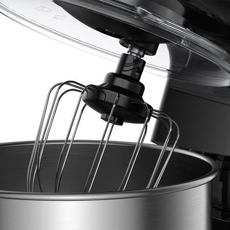 ويننج ستار عجانة كهربائية , سعة 5 لتر ,  6 سرعات مع النبض , متعددة الاستخدامات , مع ملحقات ,  1200 واط , اسود فضي , ST-5306