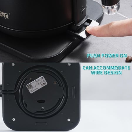 ويننج ستار غلاية كهربائية استانلس ستيل , سعة 1.2 لتر , لتحضير الشاي والقهوة بالتقطير ,  1500 واط , أسود , ST-6006