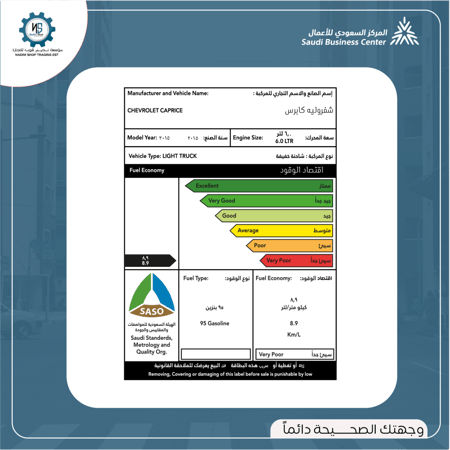 استكر الوقود كابرس 2015