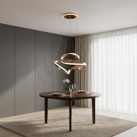نجفة مودرن معدنية بتصميم متداخل – GS YG-531-GD