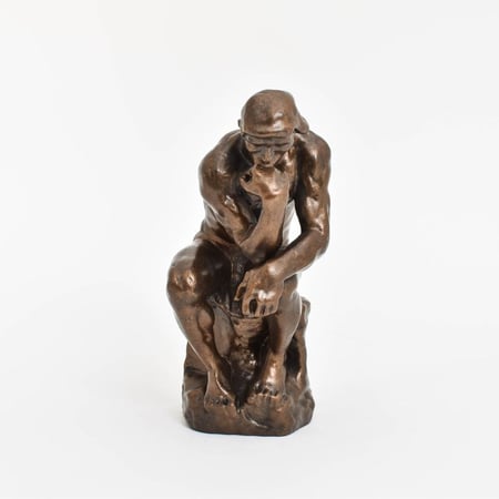 AUGUSTE RODIN; The Thinker sculpture