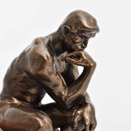 AUGUSTE RODIN; The Thinker sculpture
