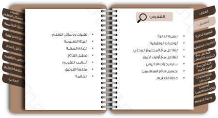 سجل شواهد الاداء الوظيفي - معلمين (تفاعلي)